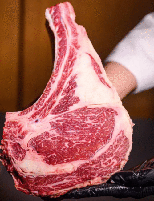 Australian tomahawk steak, approximately 1.2 kg.